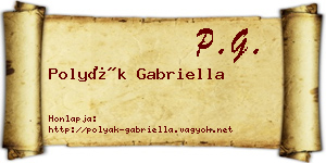 Polyák Gabriella névjegykártya