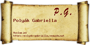 Polyák Gabriella névjegykártya